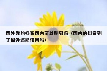 国外发的抖音国内可以刷到吗（国内的抖音到了国外还能使用吗）
