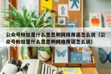 公众号粉丝是什么意思啊网络用语怎么说（公众号粉丝是什么意思啊网络用语怎么说）