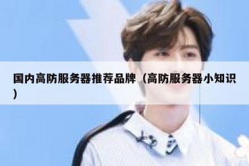 国内高防服务器推荐品牌（高防服务器小知识）