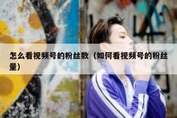 怎么看视频号的粉丝数（如何看视频号的粉丝量）