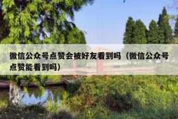 微信公众号点赞会被好友看到吗（微信公众号点赞能看到吗）