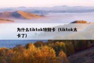 为什么tiktok特别卡（tiktok太卡了）