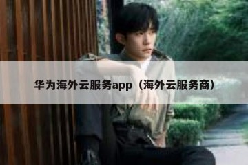 华为海外云服务app（海外云服务商）