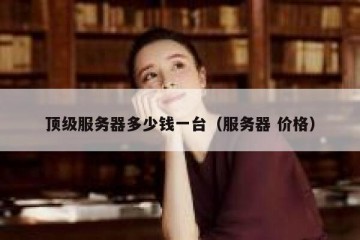 顶级服务器多少钱一台（服务器 价格）