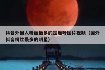 抖音外国人粉丝最多的是谁呀图片视频（国外抖音粉丝最多的明星）