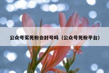公众号买死粉会封号吗（公众号死粉平台）