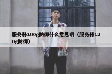 服务器100g防御什么意思啊（服务器120g防御）