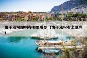 快手涨粉规则在哪里看到（快手涨粉有上限吗）