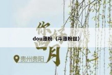dou涨粉（斗涨粉丝）