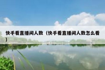 快手看直播间人数（快手看直播间人数怎么看）