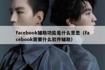 facebook辅助功能是什么意思（facebook需要什么软件辅助）