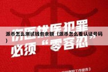 派币怎么测试钱包余额（派币怎么看认证号码）