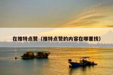 在推特点赞（推特点赞的内容在哪里找）