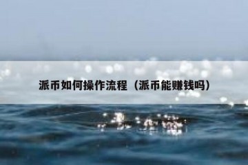 派币如何操作流程（派币能赚钱吗）
