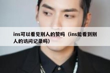 ins可以看见别人的赞吗（ins能看到别人的访问记录吗）