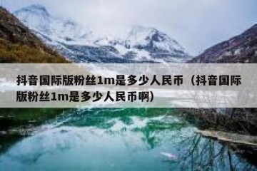 抖音国际版粉丝1m是多少人民币（抖音国际版粉丝1m是多少人民币啊）