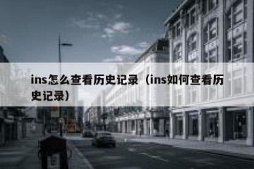 ins怎么查看历史记录（ins如何查看历史记录）