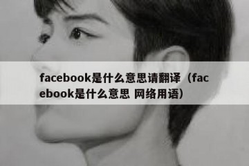 facebook是什么意思请翻译（facebook是什么意思 网络用语）