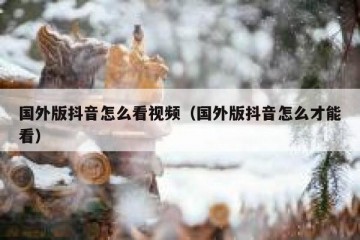 国外版抖音怎么看视频（国外版抖音怎么才能看）