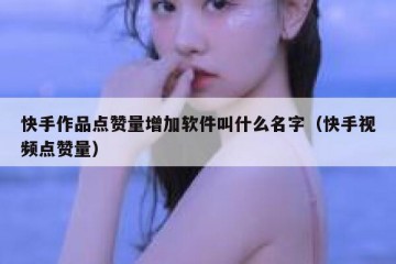 快手作品点赞量增加软件叫什么名字（快手视频点赞量）