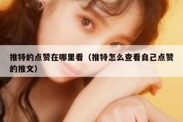 推特的点赞在哪里看（推特怎么查看自己点赞的推文）