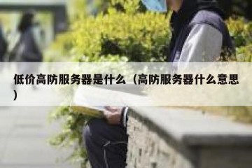 低价高防服务器是什么（高防服务器什么意思）