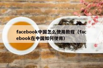 facebook中国怎么使用教程（facebook在中国如何使用）
