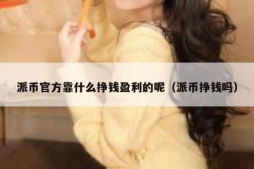 派币官方靠什么挣钱盈利的呢（派币挣钱吗）