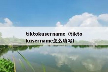 tiktokusername（tiktokusername怎么填写）