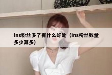 ins粉丝多了有什么好处（ins粉丝数量多少算多）