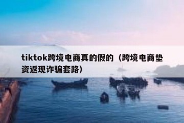 tiktok跨境电商真的假的（跨境电商垫资返现诈骗套路）