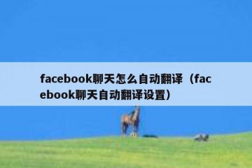 facebook聊天怎么自动翻译（facebook聊天自动翻译设置）
