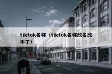 tiktok名称（tiktok名称改名改不了）