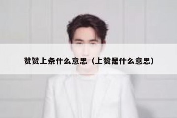 赞赞上条什么意思（上赞是什么意思）