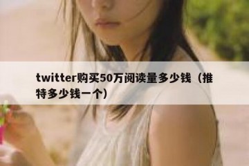 twitter购买50万阅读量多少钱（推特多少钱一个）