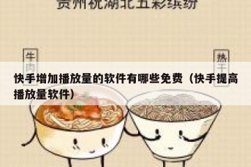 快手增加播放量的软件有哪些免费（快手提高播放量软件）