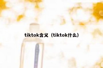 tiktok含义（tiktok什么）