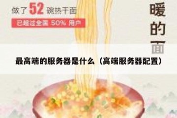 最高端的服务器是什么（高端服务器配置）