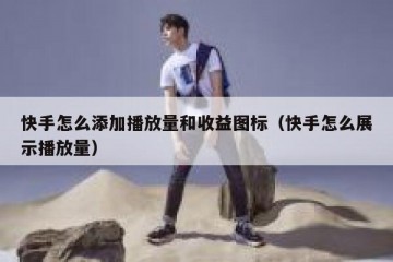 快手怎么添加播放量和收益图标（快手怎么展示播放量）