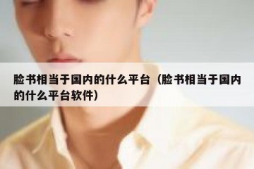 脸书相当于国内的什么平台（脸书相当于国内的什么平台软件）