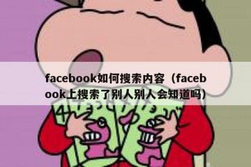 facebook如何搜索内容（facebook上搜索了别人别人会知道吗）