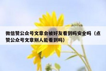 微信赞公众号文章会被好友看到吗安全吗（点赞公众号文章别人能看到吗）