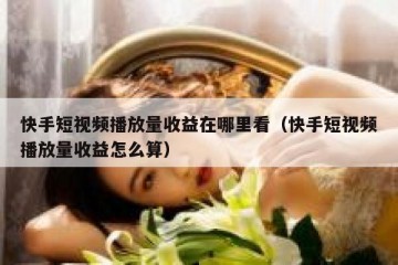快手短视频播放量收益在哪里看（快手短视频播放量收益怎么算）