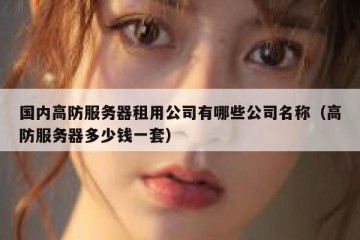 国内高防服务器租用公司有哪些公司名称（高防服务器多少钱一套）