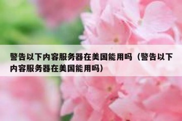 警告以下内容服务器在美国能用吗（警告以下内容服务器在美国能用吗）
