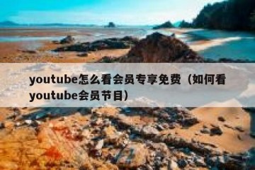 youtube怎么看会员专享免费（如何看youtube会员节目）