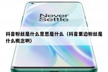 抖音粉丝是什么意思是什么（抖音里边粉丝是什么概念啊）