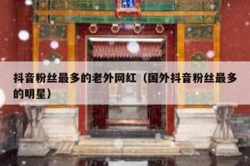 抖音粉丝最多的老外网红（国外抖音粉丝最多的明星）