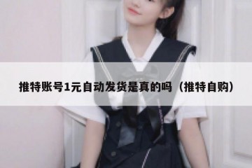 推特账号1元自动发货是真的吗（推特自购）