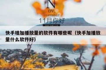快手增加播放量的软件有哪些呢（快手加播放量什么软件好）